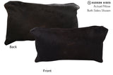 Solid Black 12"x22" Brazilian Cowhide Pillow #72840 by Hudson Hides