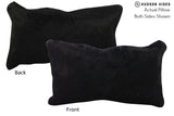 Solid Black 12"x22" Brazilian Cowhide Pillow #72841 by Hudson Hides