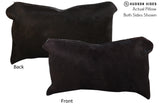 Solid Black 12"x22" Brazilian Cowhide Pillow #72843 by Hudson Hides
