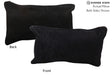Solid Black 12"x22" Brazilian Cowhide Pillow #72998 by Hudson Hides