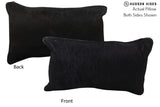 Solid Black 12"x22" Brazilian Cowhide Pillow #72998 by Hudson Hides