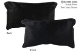 Solid Black 12"x22" Brazilian Cowhide Pillow #72999 by Hudson Hides