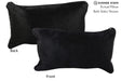 Solid Black 12"x22" Brazilian Cowhide Pillow #73002 by Hudson Hides