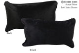 Solid Black 12"x22" Brazilian Cowhide Pillow #73002 by Hudson Hides