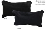 Solid Black 12"x22" Brazilian Cowhide Pillow #73005 by Hudson Hides