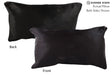 Solid Black 12"x22" Brazilian Cowhide Pillow #73006 by Hudson Hides