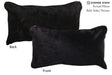 Solid Black 12"x22" Brazilian Cowhide Pillow #73013 by Hudson Hides