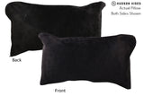 Solid Black 12"x22" Brazilian Cowhide Pillow #73017 by Hudson Hides
