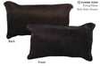 Solid Black 12"x22" Brazilian Cowhide Pillow #73019 by Hudson Hides
