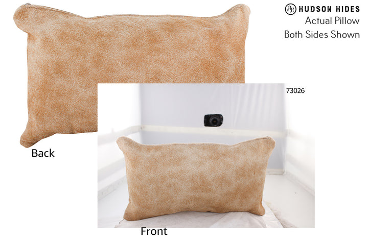 Beige 12"x22" Brazilian Cowhide Pillow #73026 by Hudson Hides