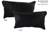 Solid Black 12"x22" Brazilian Cowhide Pillow #73030 by Hudson Hides