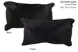 Solid Black 12"x22" Brazilian Cowhide Pillow #73032 by Hudson Hides
