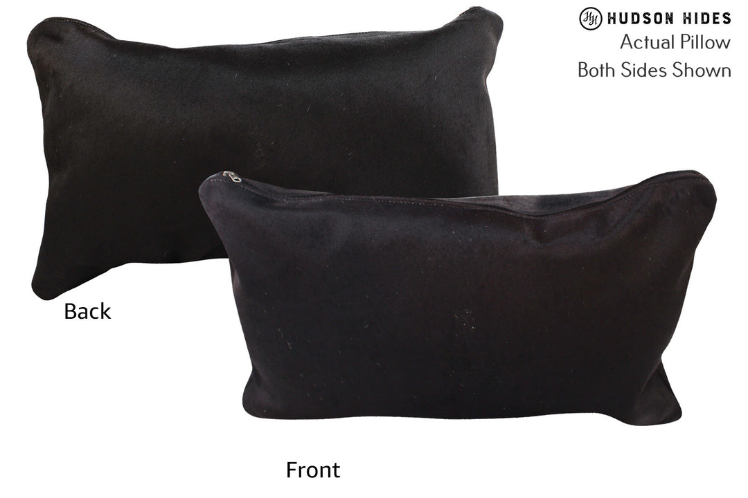 Solid Black Pillow 12"x22"#73037 by Hudson Hides