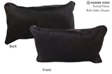 Solid Black 12"x22" Brazilian Cowhide Pillow #73037 by Hudson Hides