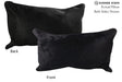Solid Black 12"x22" Brazilian Cowhide Pillow #73039 by Hudson Hides