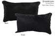 Solid Black 12"x22" Brazilian Cowhide Pillow #73041 by Hudson Hides