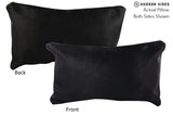 Solid Black 12"x22" Brazilian Cowhide Pillow #73045 by Hudson Hides