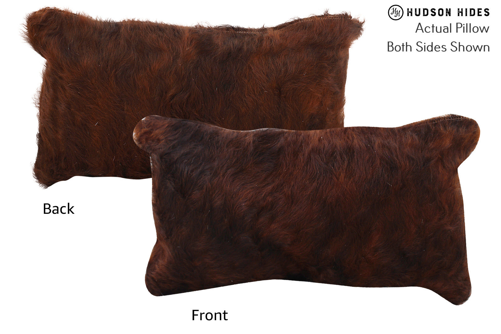 Solid Brown Cowhide Pillow #73049