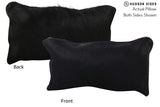 Solid Black 12"x22" Brazilian Cowhide Pillow #73080 by Hudson Hides