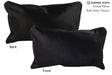 Solid Black 12"x22" Brazilian Cowhide Pillow #73083 by Hudson Hides