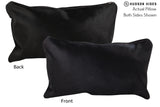 Solid Black 12"x22" Brazilian Cowhide Pillow #73083 by Hudson Hides