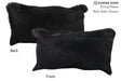 Solid Black 12"x22" Brazilian Cowhide Pillow #73109 by Hudson Hides