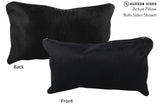 Solid Black 12"x22" Brazilian Cowhide Pillow #73110 by Hudson Hides