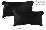 Solid Black 12"x22" Brazilian Cowhide Pillow #73117 by Hudson Hides