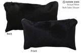 Solid Black 12"x22" Brazilian Cowhide Pillow #73121 by Hudson Hides