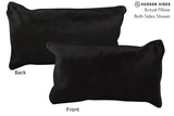 Solid Black 12"x22" Brazilian Cowhide Pillow #73133 by Hudson Hides