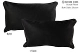Solid Black 12"x22" Brazilian Cowhide Pillow #73137 by Hudson Hides