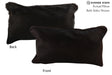 Solid Black 12"x22" Brazilian Cowhide Pillow #73144 by Hudson Hides