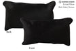 Solid Black 12"x22" Brazilian Cowhide Pillow #73146 by Hudson Hides