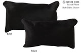 Solid Black 12"x22" Brazilian Cowhide Pillow #73146 by Hudson Hides