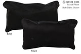 Solid Black 12"x22" Brazilian Cowhide Pillow #73150 by Hudson Hides