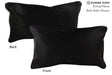 Solid Black 12"x22" Brazilian Cowhide Pillow #73151 by Hudson Hides