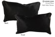 Solid Black 12"x22" Brazilian Cowhide Pillow #73154 by Hudson Hides