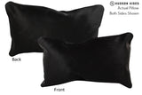 Solid Black 12"x22" Brazilian Cowhide Pillow #73154 by Hudson Hides