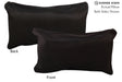 Solid Black 12"x22" Brazilian Cowhide Pillow #73159 by Hudson Hides
