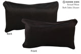 Solid Black 12"x22" Brazilian Cowhide Pillow #73159 by Hudson Hides