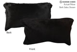 Solid Black 12"x22" Brazilian Cowhide Pillow #73164 by Hudson Hides