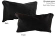Solid Black 12"x22" Brazilian Cowhide Pillow #73169 by Hudson Hides