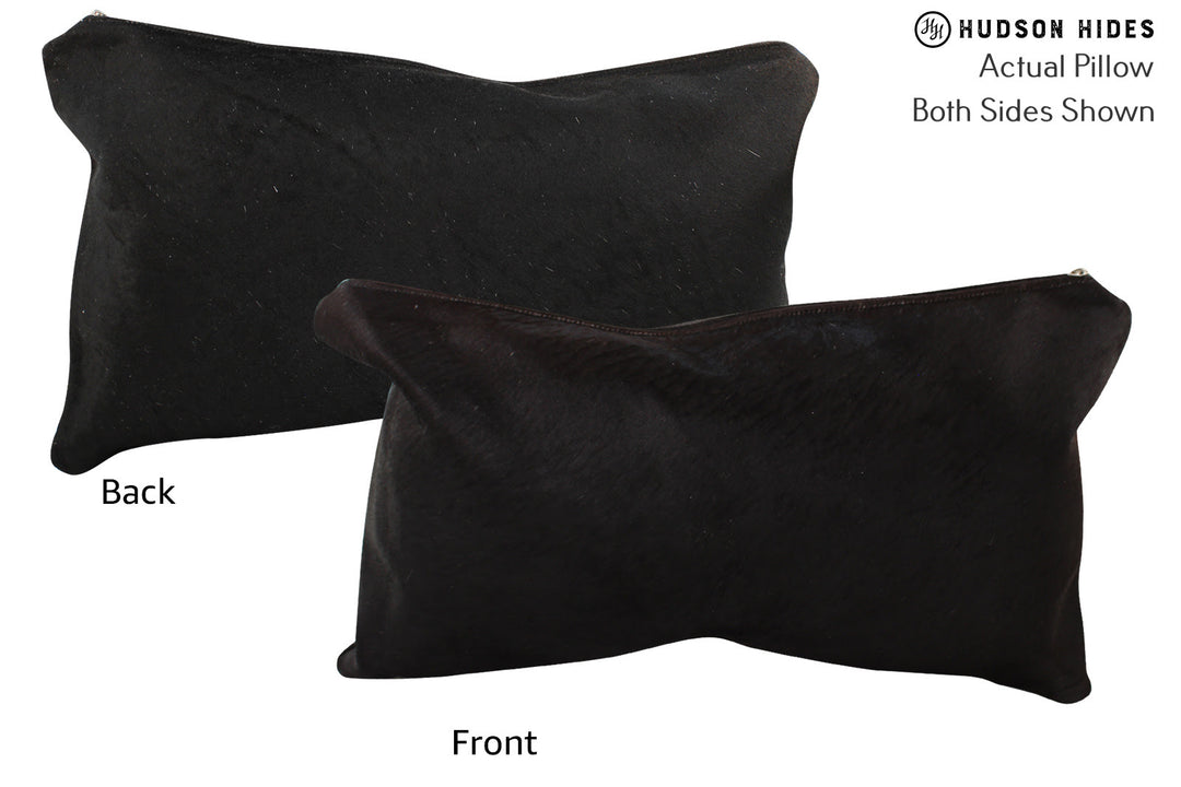 Solid Black Pillow 12"x22"#73178 by Hudson Hides