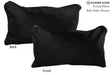Solid Black 12"x22" Brazilian Cowhide Pillow #73197 by Hudson Hides