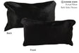 Solid Black 12"x22" Brazilian Cowhide Pillow #73203 by Hudson Hides