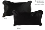 Solid Black 12"x22" Brazilian Cowhide Pillow #73206 by Hudson Hides