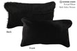 Solid Black 12"x22" Brazilian Cowhide Pillow #73208 by Hudson Hides