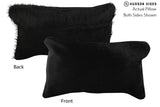Solid Black 12"x22" Brazilian Cowhide Pillow #73208 by Hudson Hides