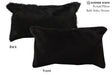Solid Black 12"x22" Brazilian Cowhide Pillow #73210 by Hudson Hides