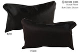 Solid Black 12"x22" Brazilian Cowhide Pillow #73215 by Hudson Hides